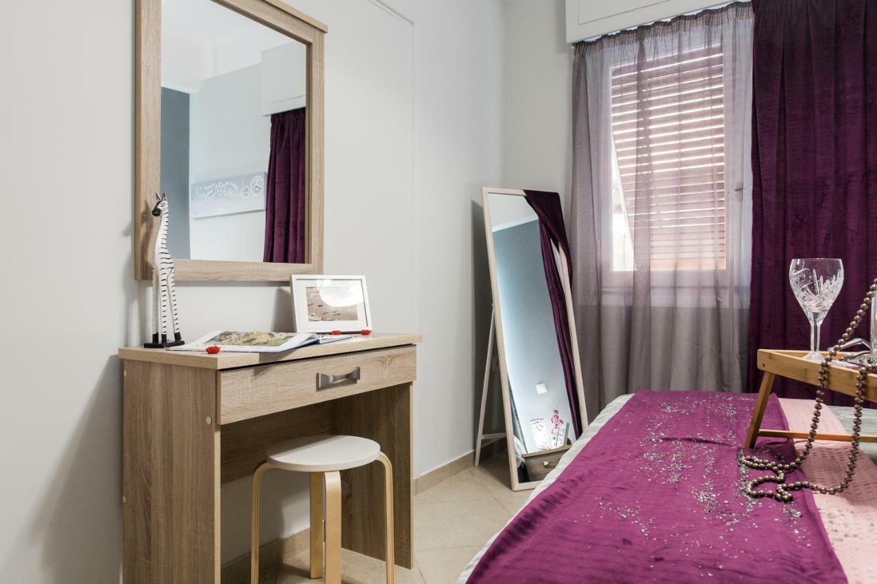 Safe, Central, Smart Double Rooms In Apartment, Next Metro Station Walk To Acropolis Athena Bagian luar foto